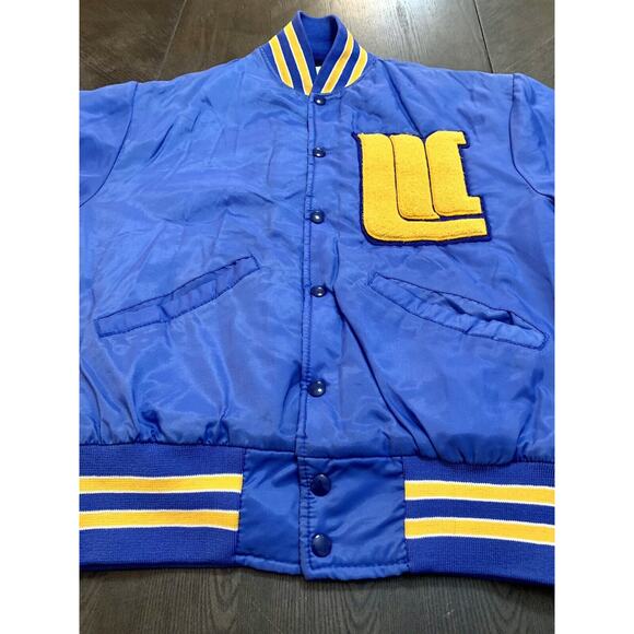 Vtg Trophy Jackets Patched Varsity Letterman Quilted Jacket Made USA Men's Small - Picture 4 of 11